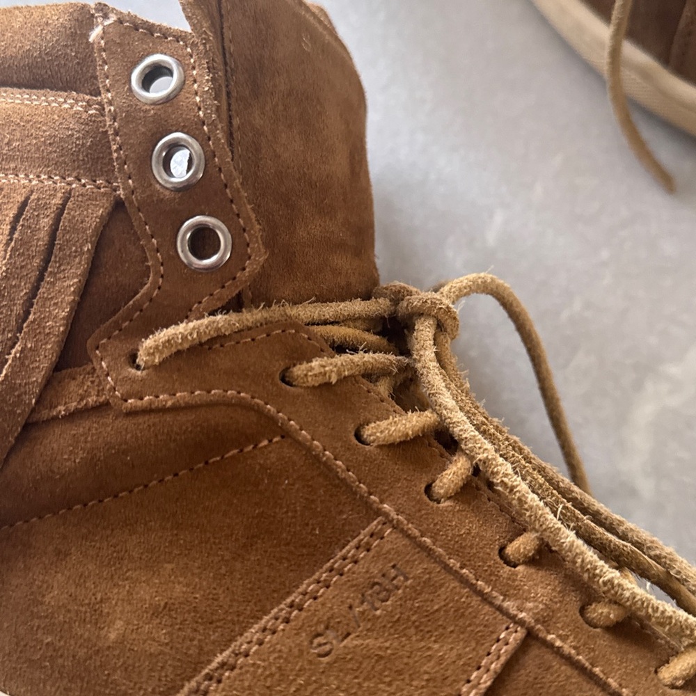 Saint Laurent Tan Sneakers High-Top with Soft Material and White Sole - Picture 2 of 10